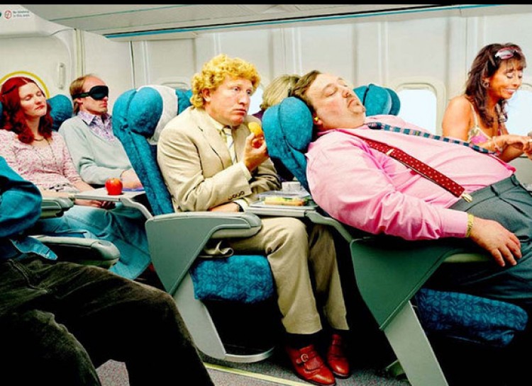 Passengers on a plane